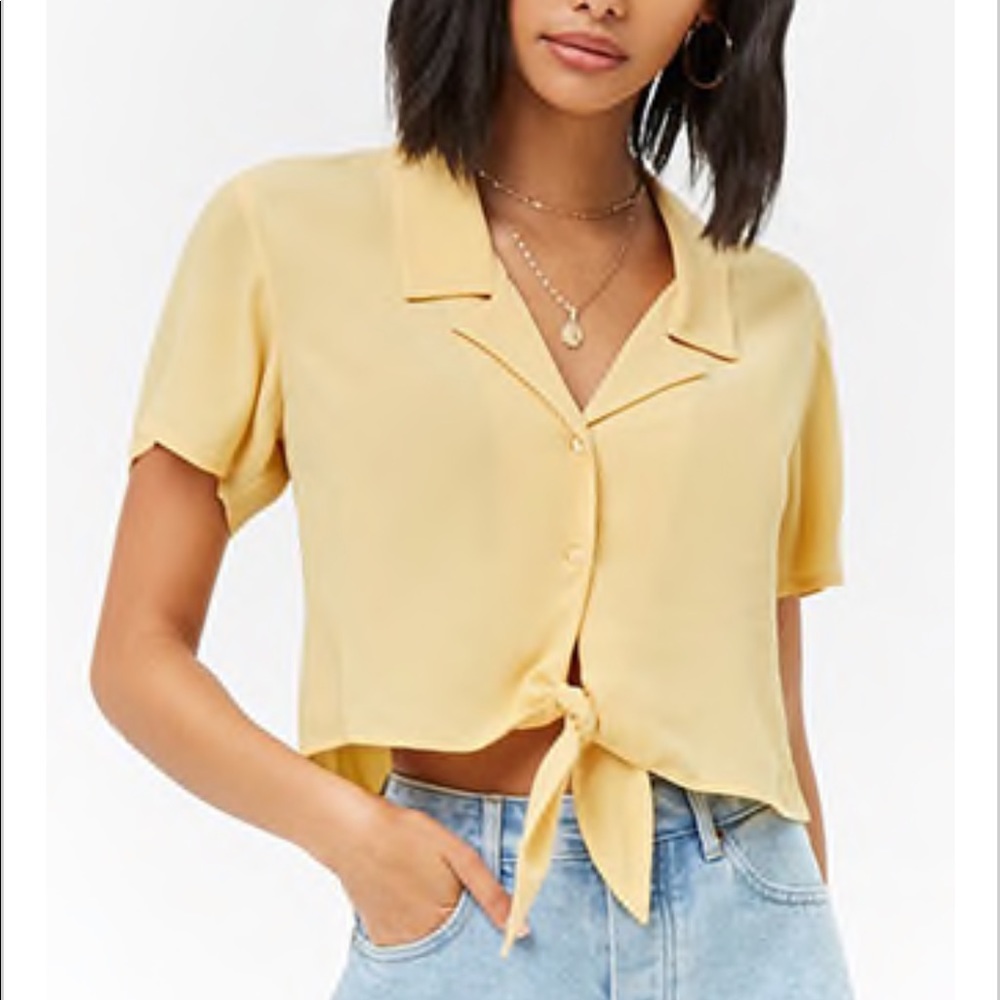 Body tie front forever 21 top